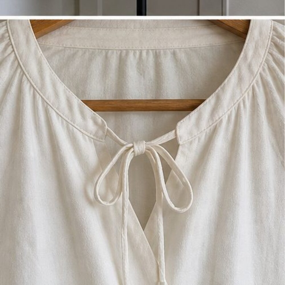 Ivory Ruffle Blouse - Picture 4 of 6